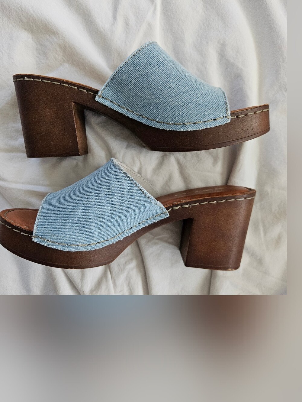 Rizzoli Denim Platform Slide Sandals – Made in Italy – NWT in Box - Size 7 - Picture 7 of 13